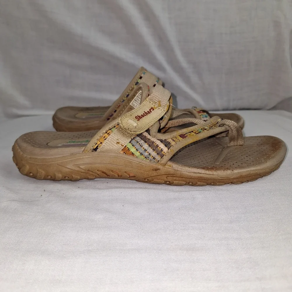 Y2K Cottagecore Boho Bohemian Skechers Dark Natural 8 Outdoor Reggae Sandals